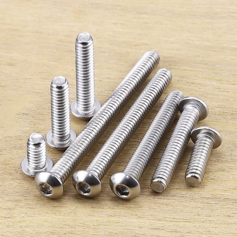 EASTLO 1/4-20 x 1 Button Head Socket Cap Bolts Screws, 304 Stainless Steel 18-8, Allen Hex Drive, Bright Finish, Fully Machine Thread, Pack of 50 - Image 5